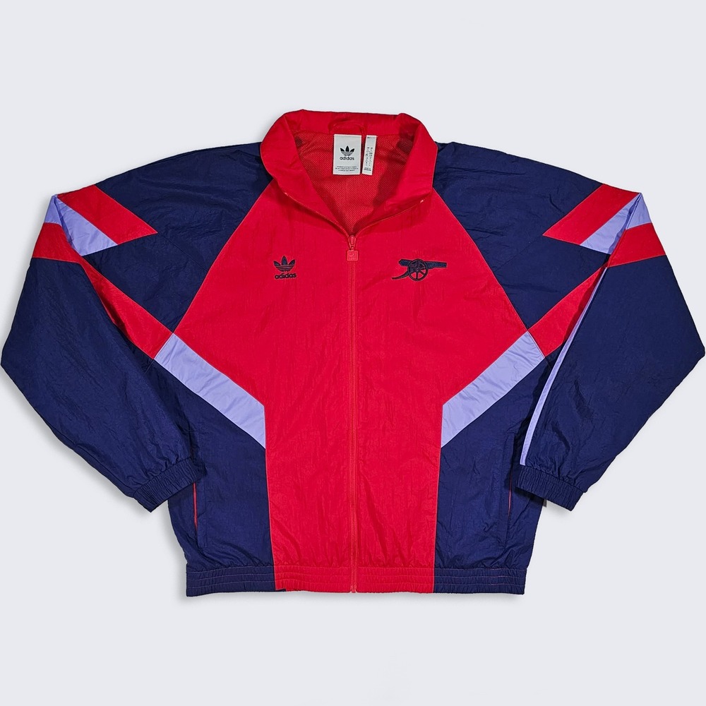 FC Arsenal Retro Adidas Originals Soccer Windbreaker Track Jacket